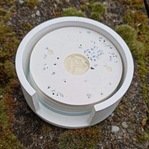 Poháralátét szett, tartóval