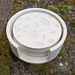 Poháralátét szett, tartóval